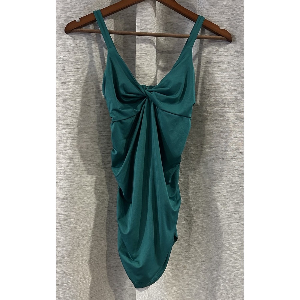 Charlotte Russe‎ Green Retro Festival Tank Top Size Small Y2K